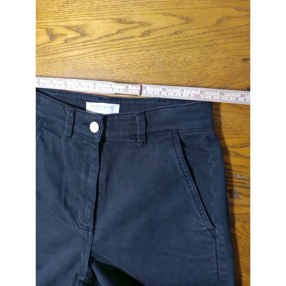 EVERLANE Womens Jeans 0 BLACK WIDE LEGS Preowned Summer Spring Winter Used - Picture 6 of 8